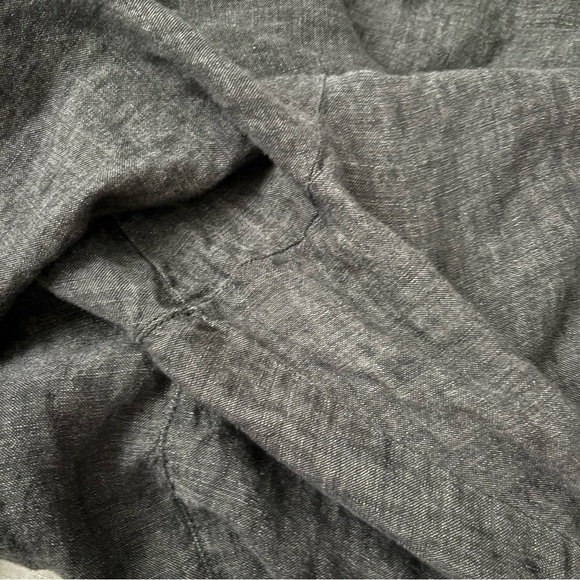 Eileen Fisher 3X 100% Organic Linen Overalls Jumpsuit Cropped Wide Leg Women's - Picture 9 of 11